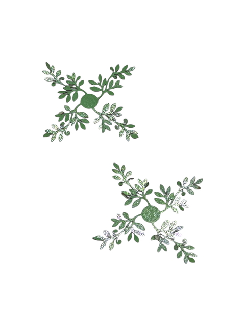 Aplique Folhagem Verde Lonita -2 Unidades