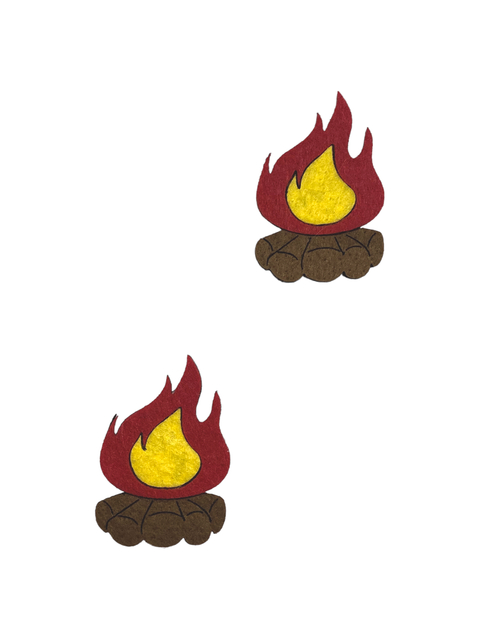 Aplique Junino Fogueira Feltro Vernelha - 1 unidade