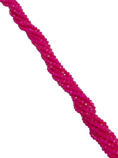 Fio De Cristal Leitoso Rosa Fuschia 6mm - 1 Unidade - comprar online