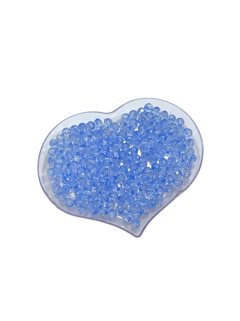 Pérola sextavada 6mm azul - 20g