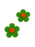 Aplique de acrílico Flor verde neon 4cm - 2 unidades