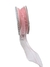 Fita organza princess Rosado Salmão 40mm com pérola abs - 1 metro