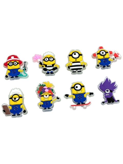 Aplique Mínions Fluorescente Emborrachado - 2 Unidades