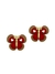 Aplique Emborrachado Borboleta Marrom/Vermelho Com Coração - 2 Unidades - comprar online