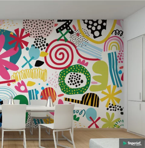 A033 | Vinilo Para Pared Garabato