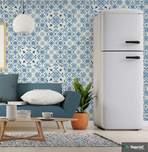 A048 | Vinilo Para Pared AZULEJOS AZULES