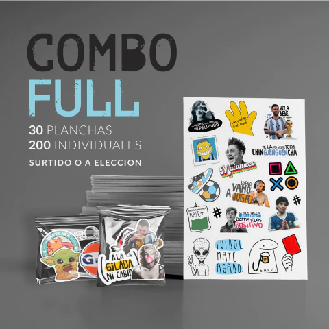 Combo Stickers FULL por mayor - comprar online