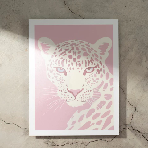 Cuadro Decorativo - 012 - Leopardo Rosa - comprar online