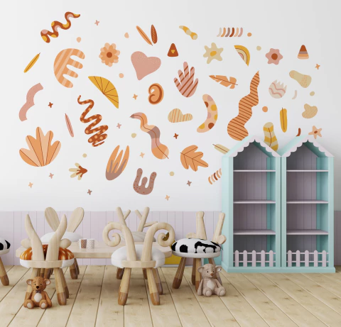 TIN021 | Stickers Gigantes Troquelados Formas Abstractas