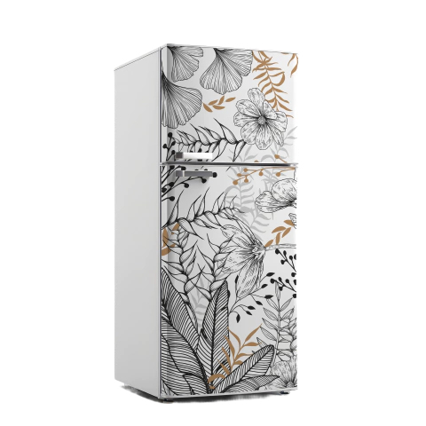 H025 | - Heladera Floral Abstracto - comprar online