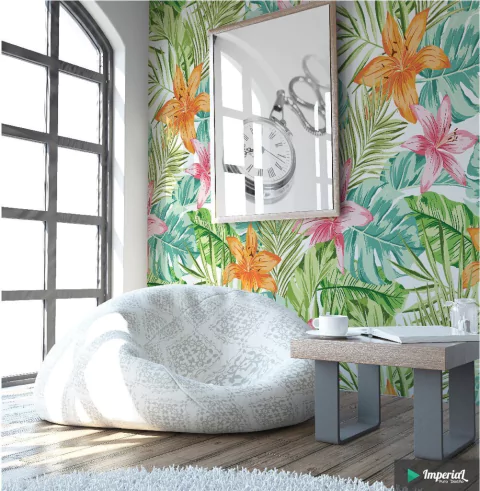 A078 | Vinilo Para Pared Flores colorido