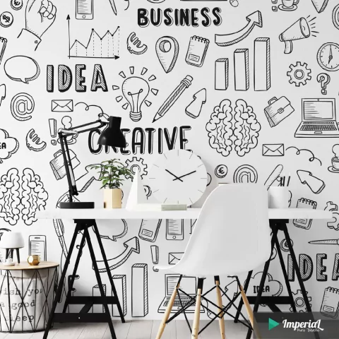 NE002 | Vinilo Para Pared Oficina