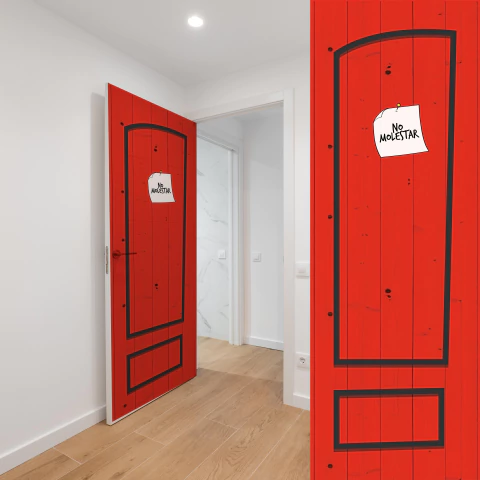 P005 - Vinilo de Puerta NO molestar - comprar online