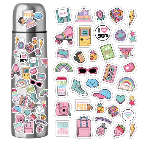 ST022 - Plancha Stickers Retro Chic