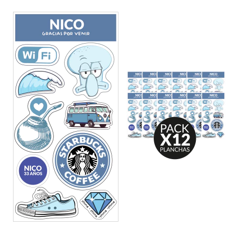 SVR040 - Stickers Souvenir Azul - comprar online