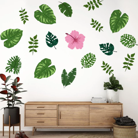 TIN029 | Stickers Gigantes Troquelados Tropical - comprar online