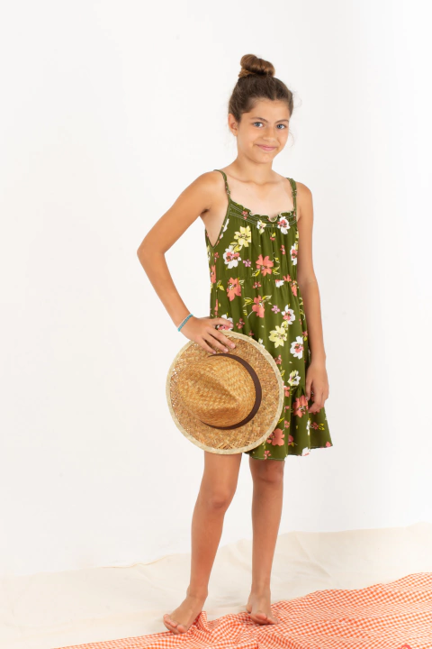 Vestido estampado Verde
