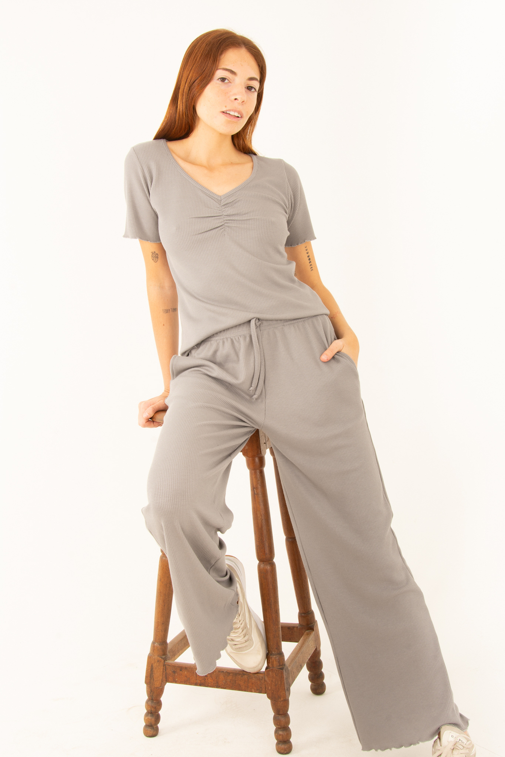 Pantalón Wafle Kolter Gris thumbnail 3