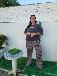 Palazo animal print - comprar online