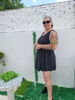 vestido corto sin manga
