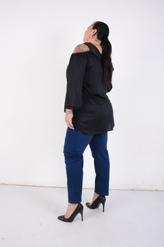 Blusa manga oxfort