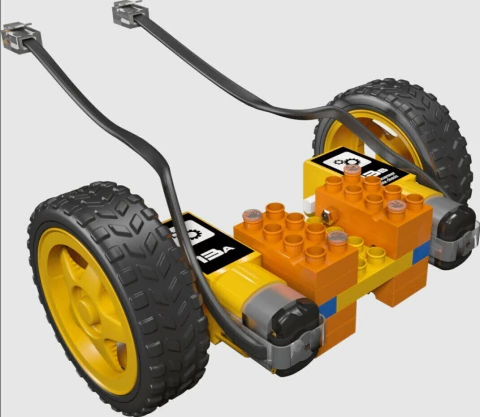 Chasis con dos motores + ruedas