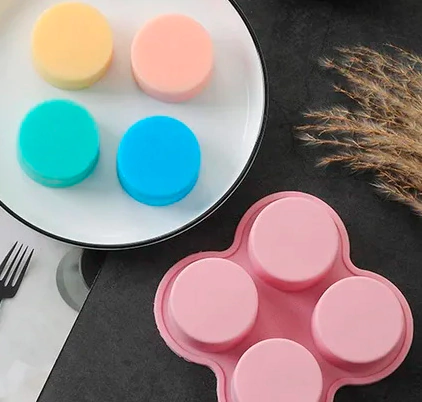 MOLDE DE SILICONA 4 CIRCULOS X 5.5 CM