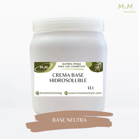 CREMA BASE HIDROSOLUBLE NEUTRA X 1 L - comprar online