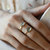 Anillos Mar oro amarillo 18k y Aguamarina
