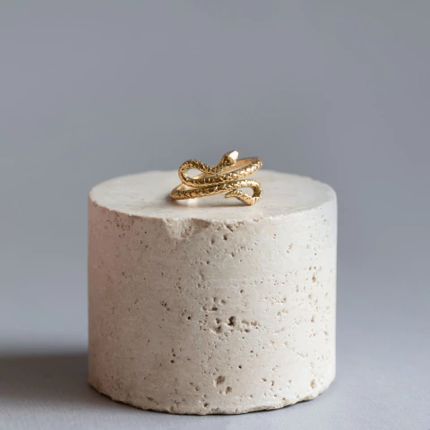 Anillo Bicha escamas oro rosa 18k - comprar online