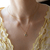 Imagen de Collar Mar de oro amarillo 18k y Aguamarina