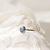 Anillo platino y Cianita - tienda online