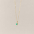 Collar con Esmeralda talla baguette de Oro amarillo 18k