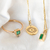 Collar con Esmeralda talla baguette de Oro amarillo 18k - Astoria Joyería Contemporánea