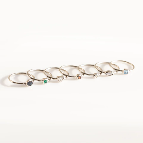 Anillo Solana platino y Diamante redondo - comprar online