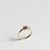 Anillo Ava Oro amarillo 18k y Granate
