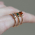 Anillo Biarritz de oro amarillo 18k y Cuarzo mandarina