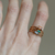 Imagen de Anillo Biarritz de oro amarillo 18k y Cuarzo mandarina