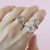 Anillos con Cuarzo rosa oval facetado - comprar online