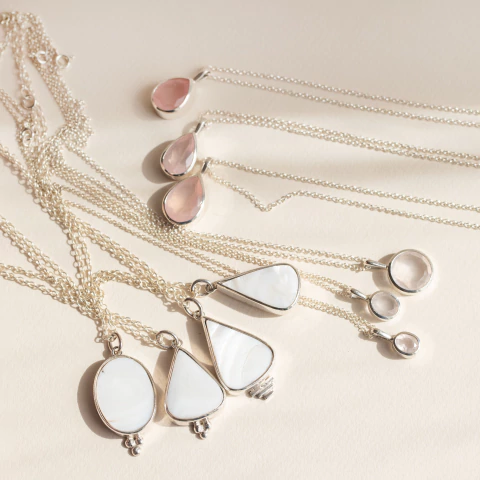 Collares con Cuarzo rosa - comprar online