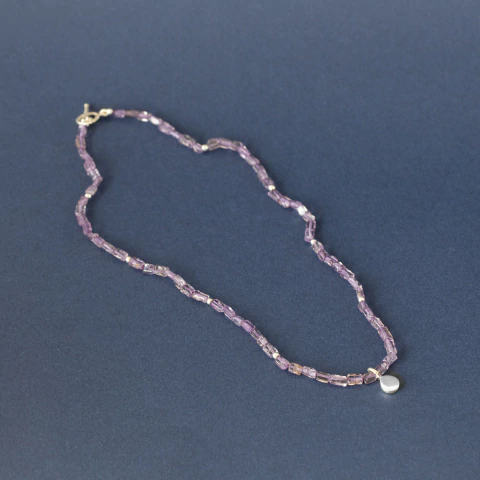 Collar Indi corto con Amatista II - comprar online