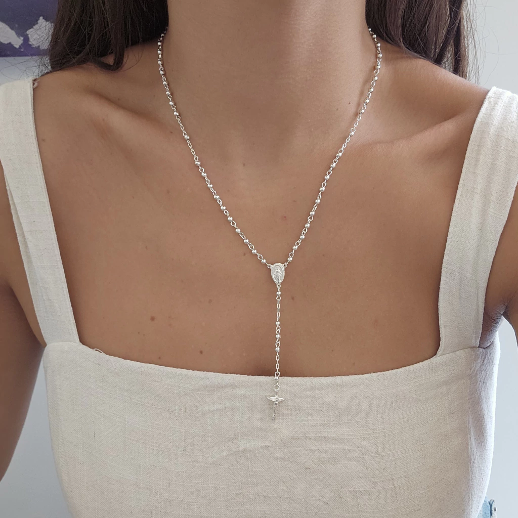 CADENA ROSARIO - Plata 925