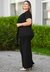 Conjunto Plus Size Calça Pantalona com Forro + Colete + Blusa na internet