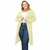 Imagem do Cardigan Feminino Plus Size Casaco Longo Kimono Sobretudo Cinza