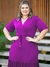Vestido Longo Plus Size Três Marias Transpassado Feminino Babado na internet