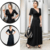 Vestido Feminino Longo Decote Transpassado Social 3 Marias