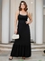Vestido Longo Alcinha Babado Feminino Elegante - JUQUITIBA BRASIL