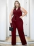Macacão Longo Plus Size Sem Manga Decote Transpassado Moda Feminina - JUQUITIBA BRASIL