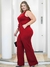 Macacão Longo Plus Size Sem Manga Decote Transpassado Moda Feminina - comprar online