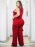 Imagem do Macacão Longo Plus Size Sem Manga Decote Transpassado Moda Feminina